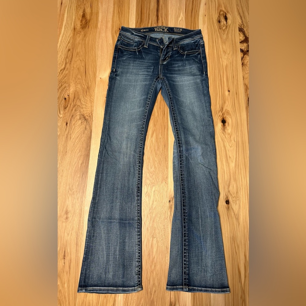 Women’s Buckle Black Boot cut jeans